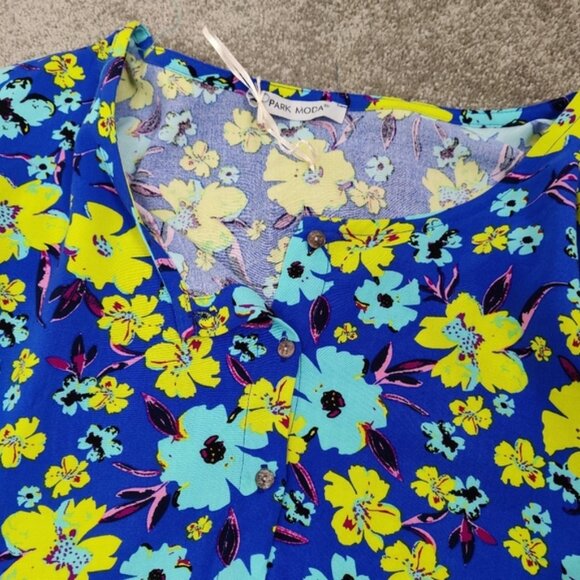 Park Moda Women's Vibrant Floral Maxi Dress, One Size Cotton NEW - Picture 13 of 13